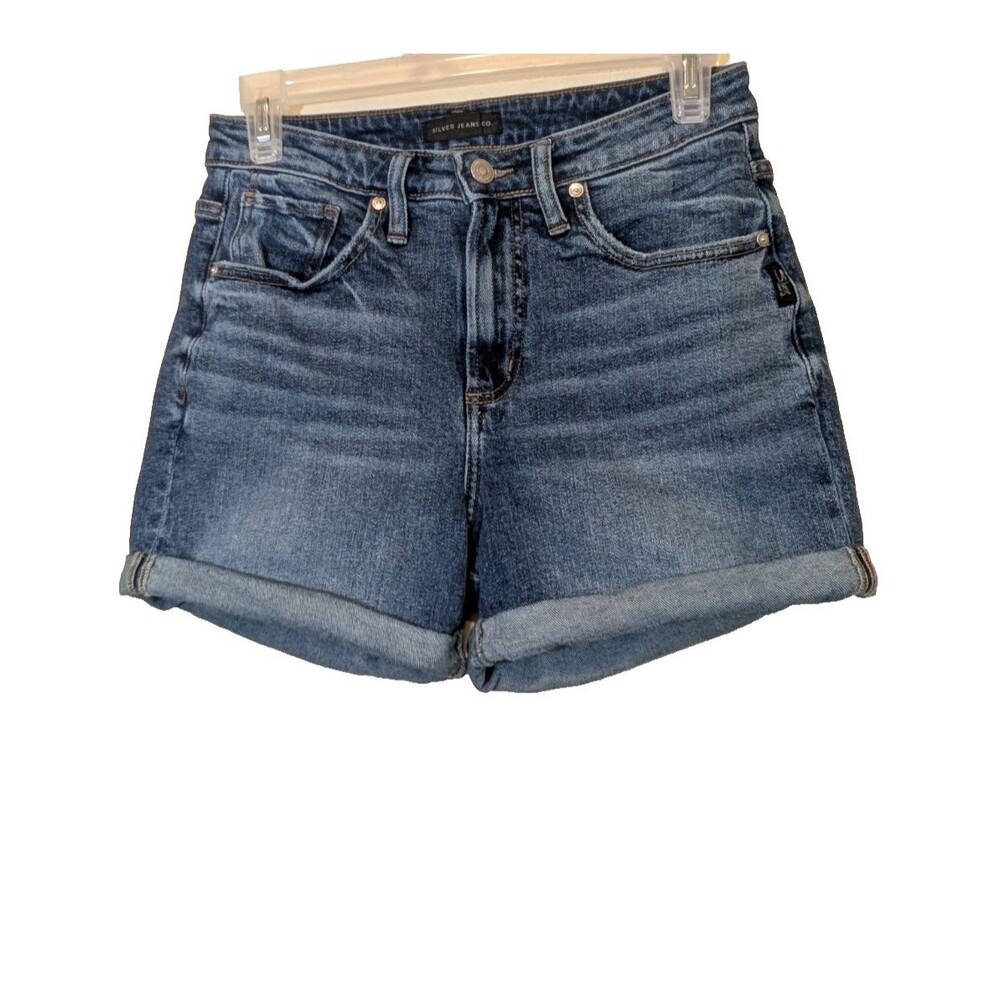 Silver Jeans Women Beau Short Rolled Cuff High Rise Summer Size 25